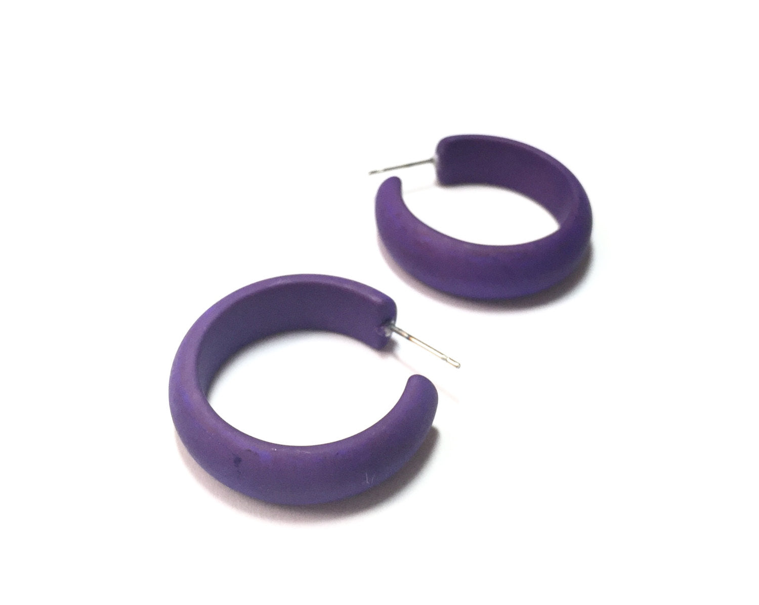 dark purple earrings hoops