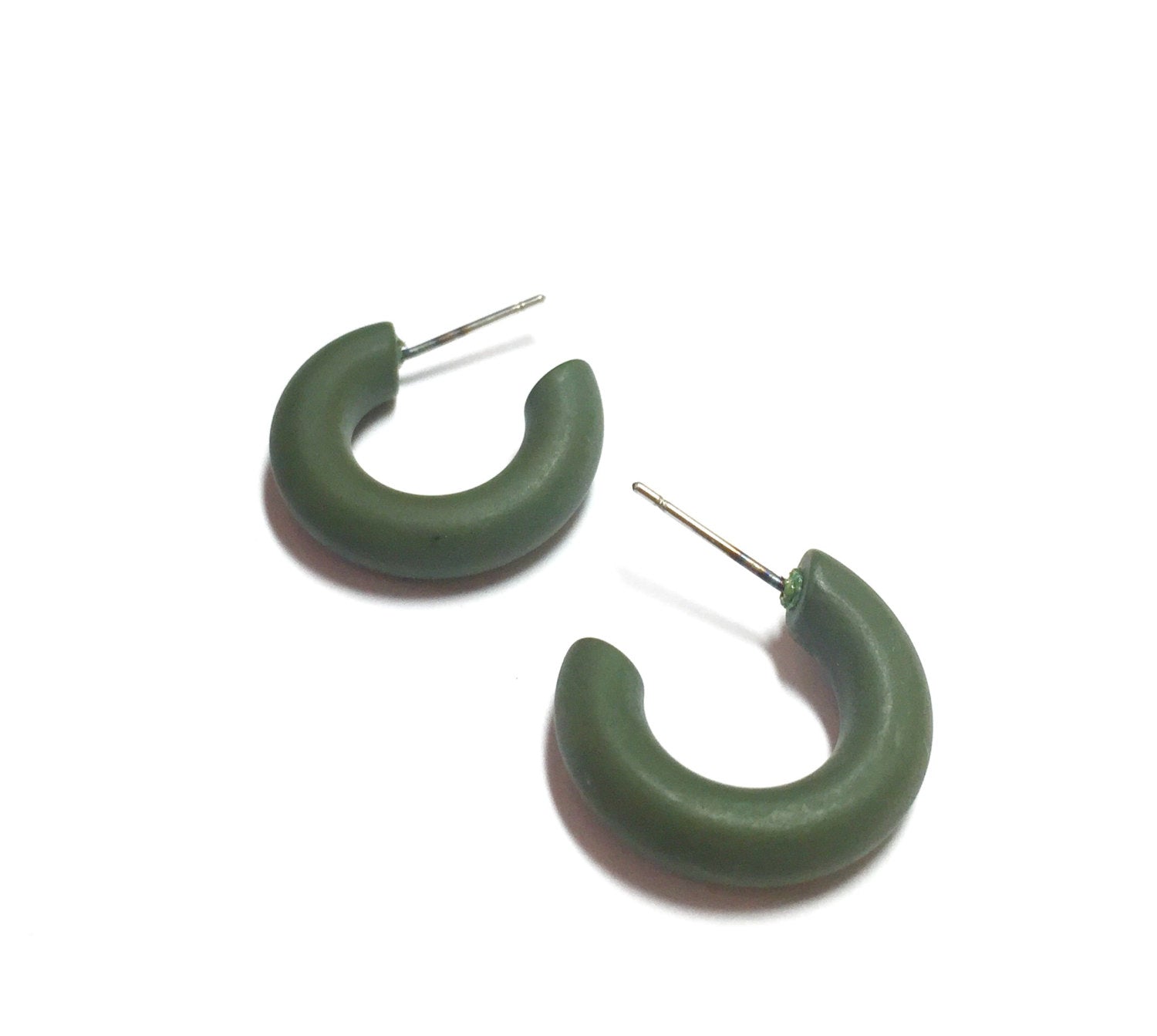 forest green earrings