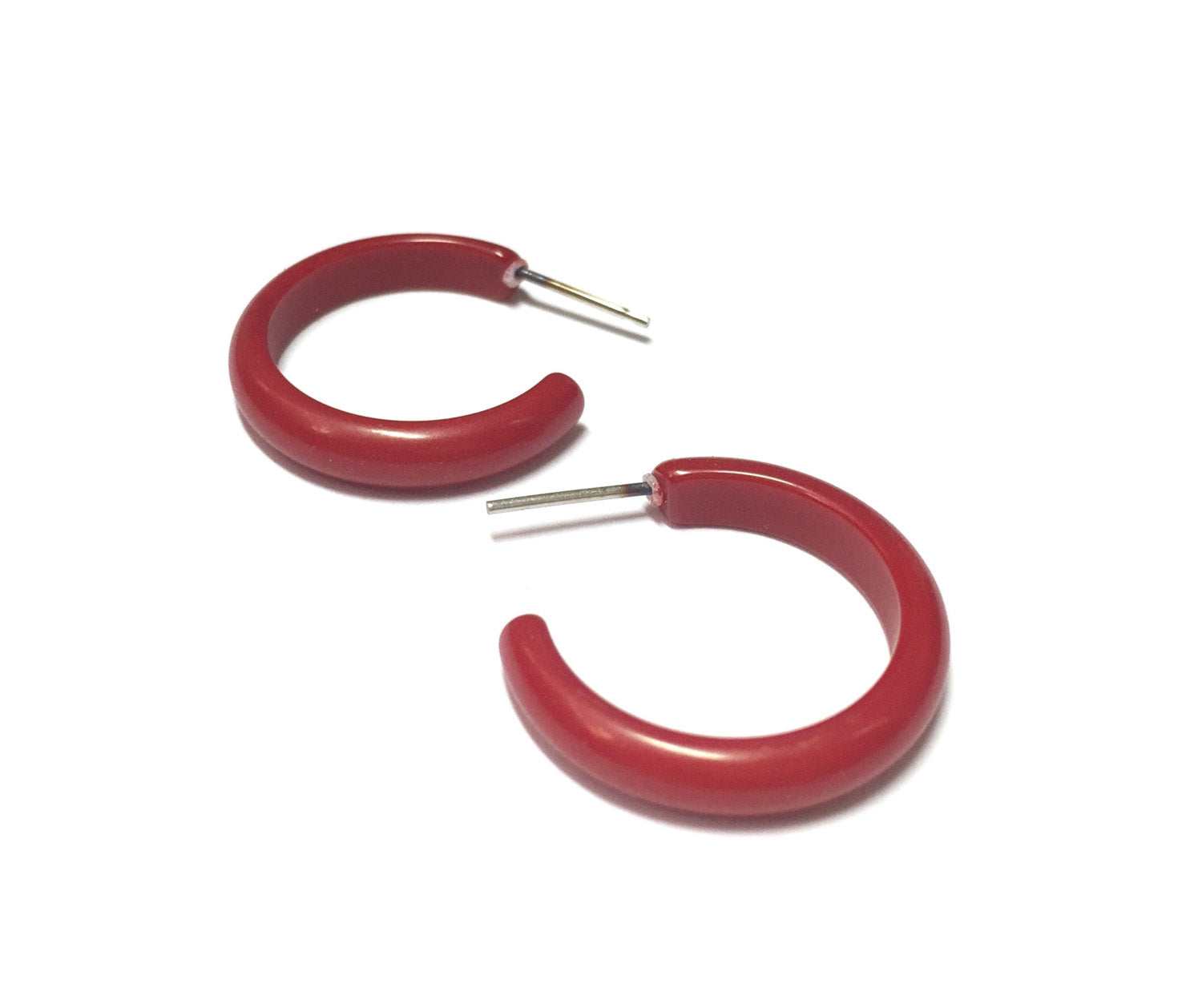 small lucite hoops red