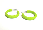 small bright green earrings