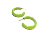 skinny neon green earrings