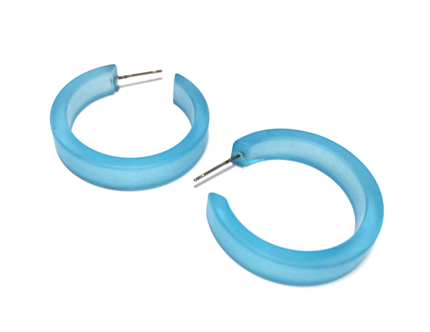 turquoise lucite earrings
