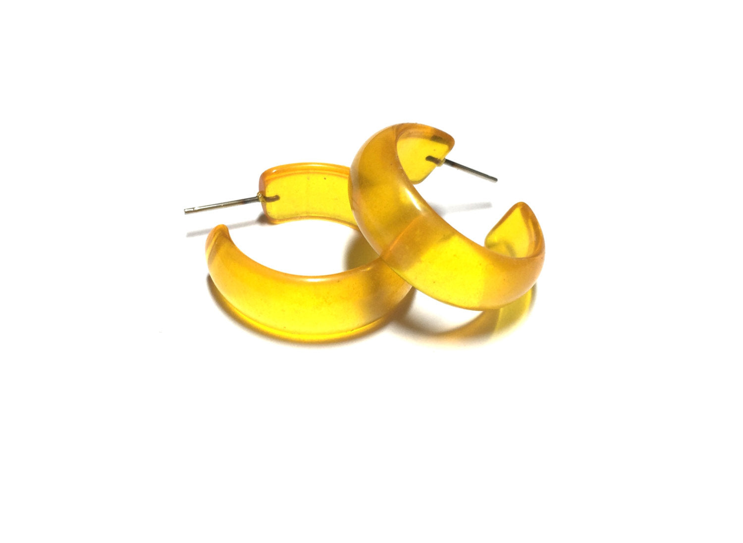 yellow earrings hoops