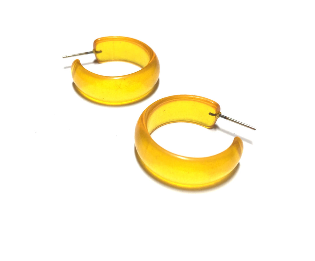 small yellow hoop earrings