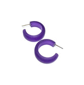 dark purple hoop earrings