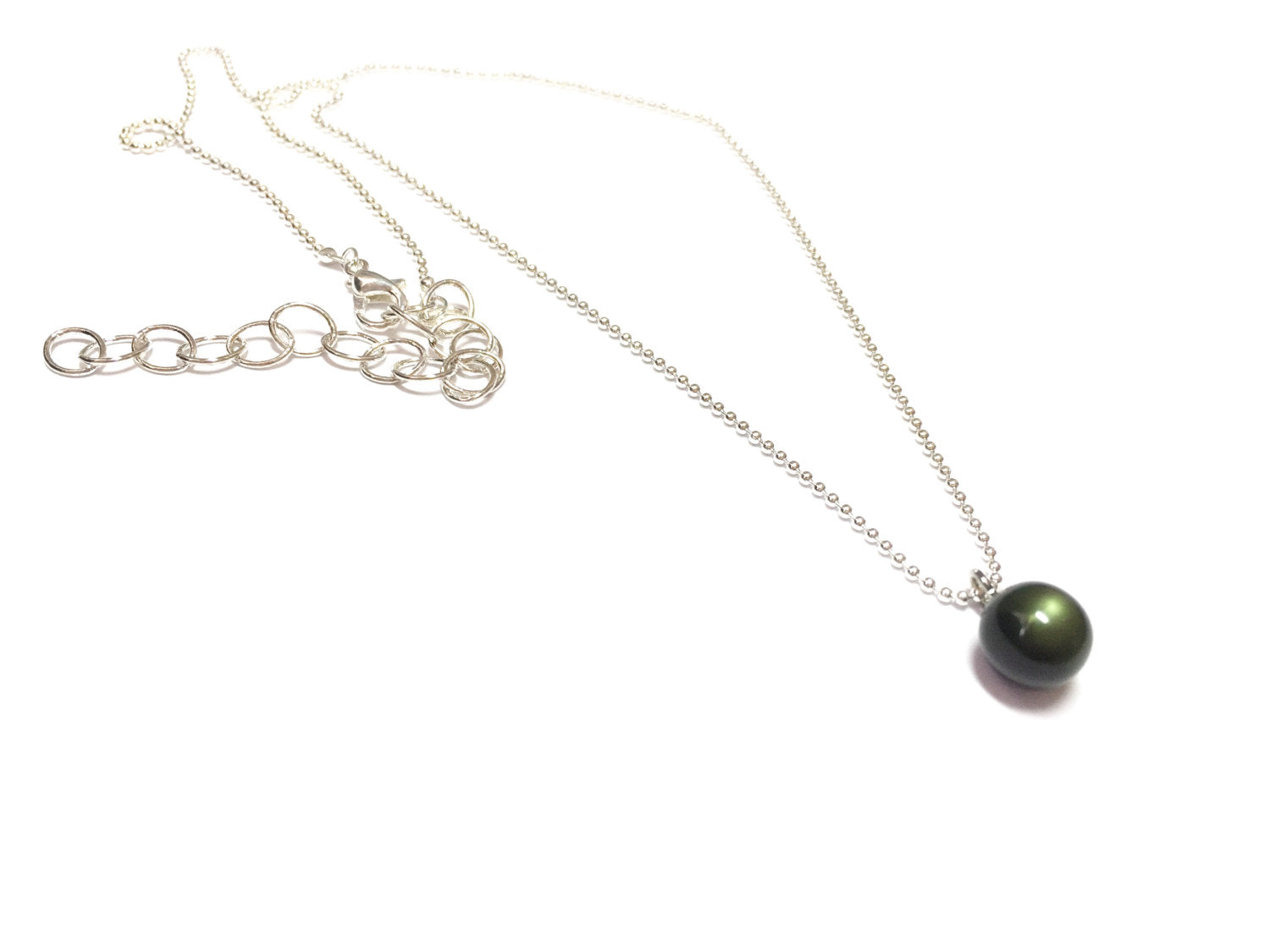 green simple necklace