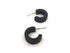 frosted black hoop earrings