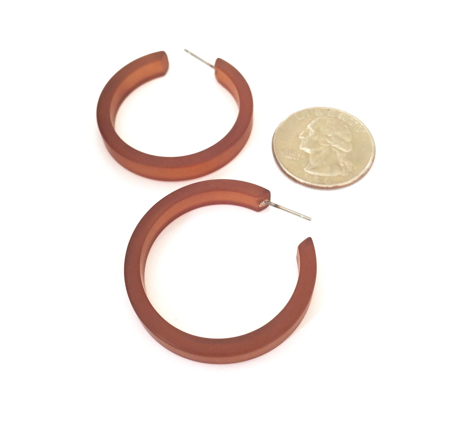 brown frosted earrings