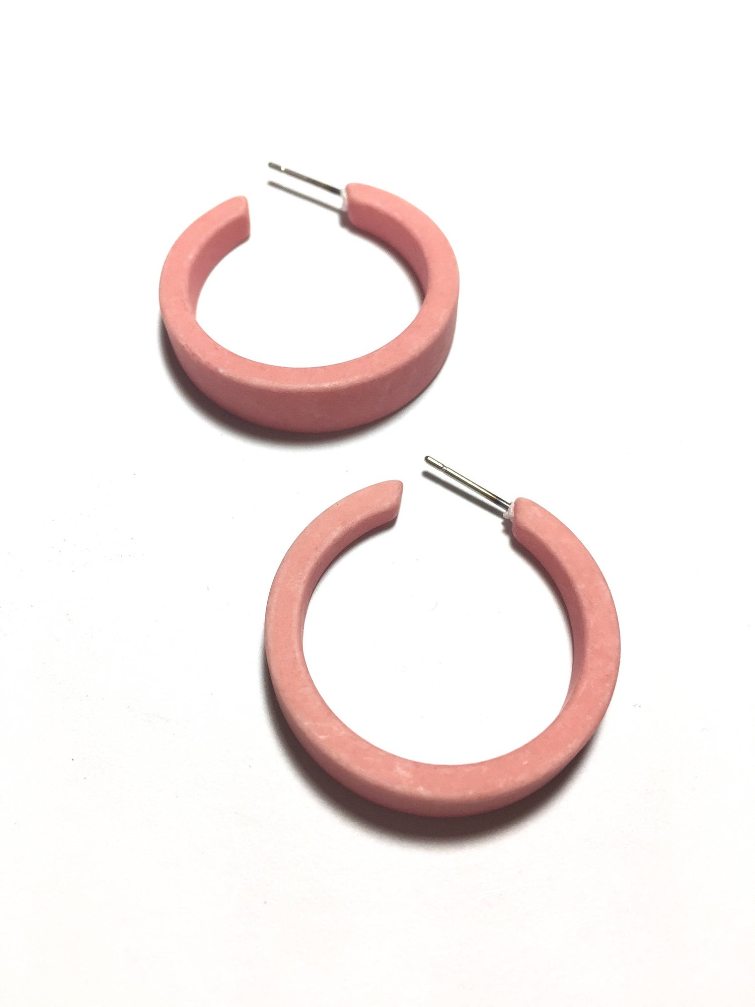 pastel pink lucite earrings