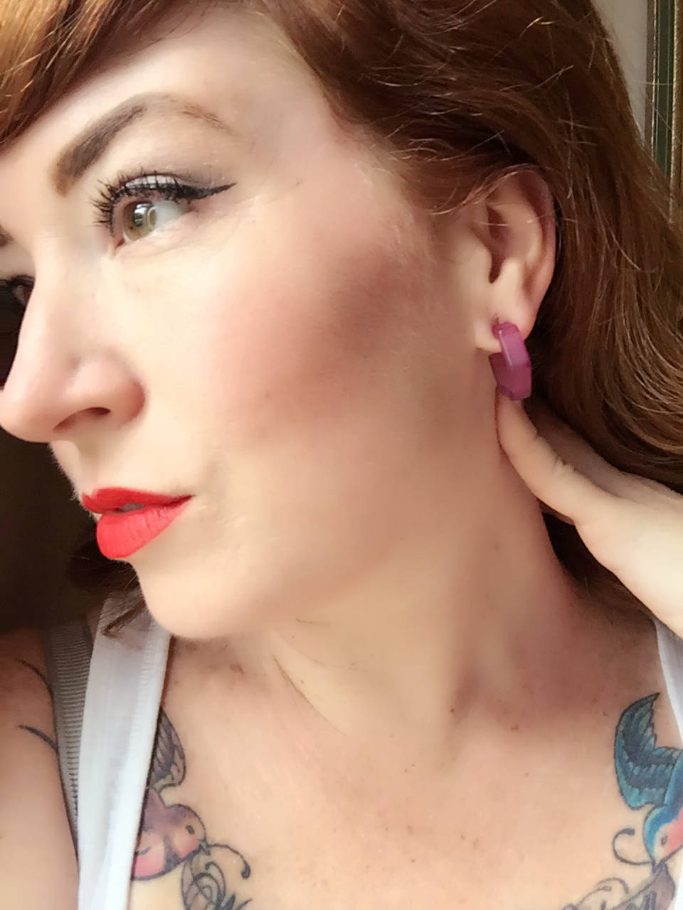 tattoo girl earrings