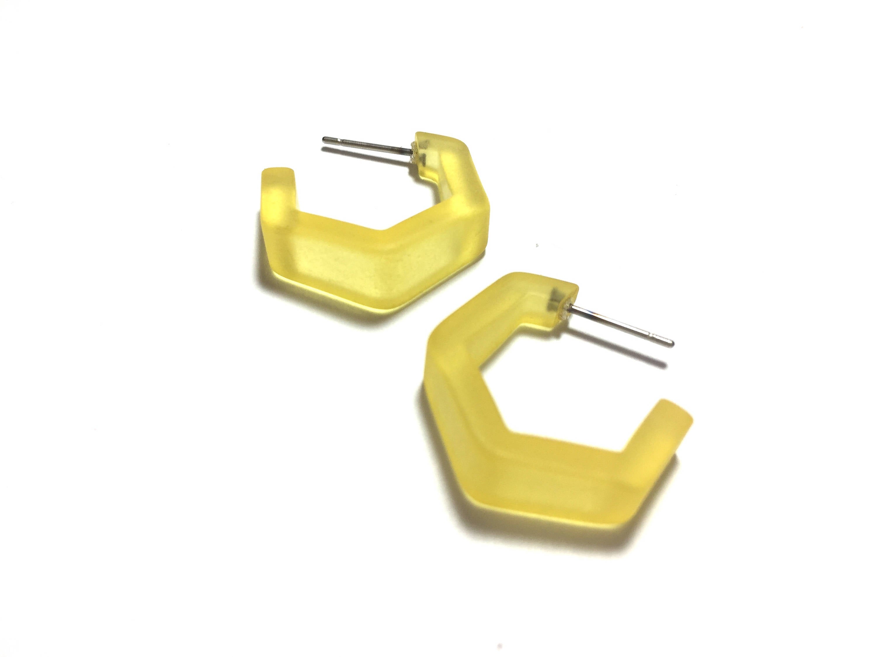 lucite yellow earrings