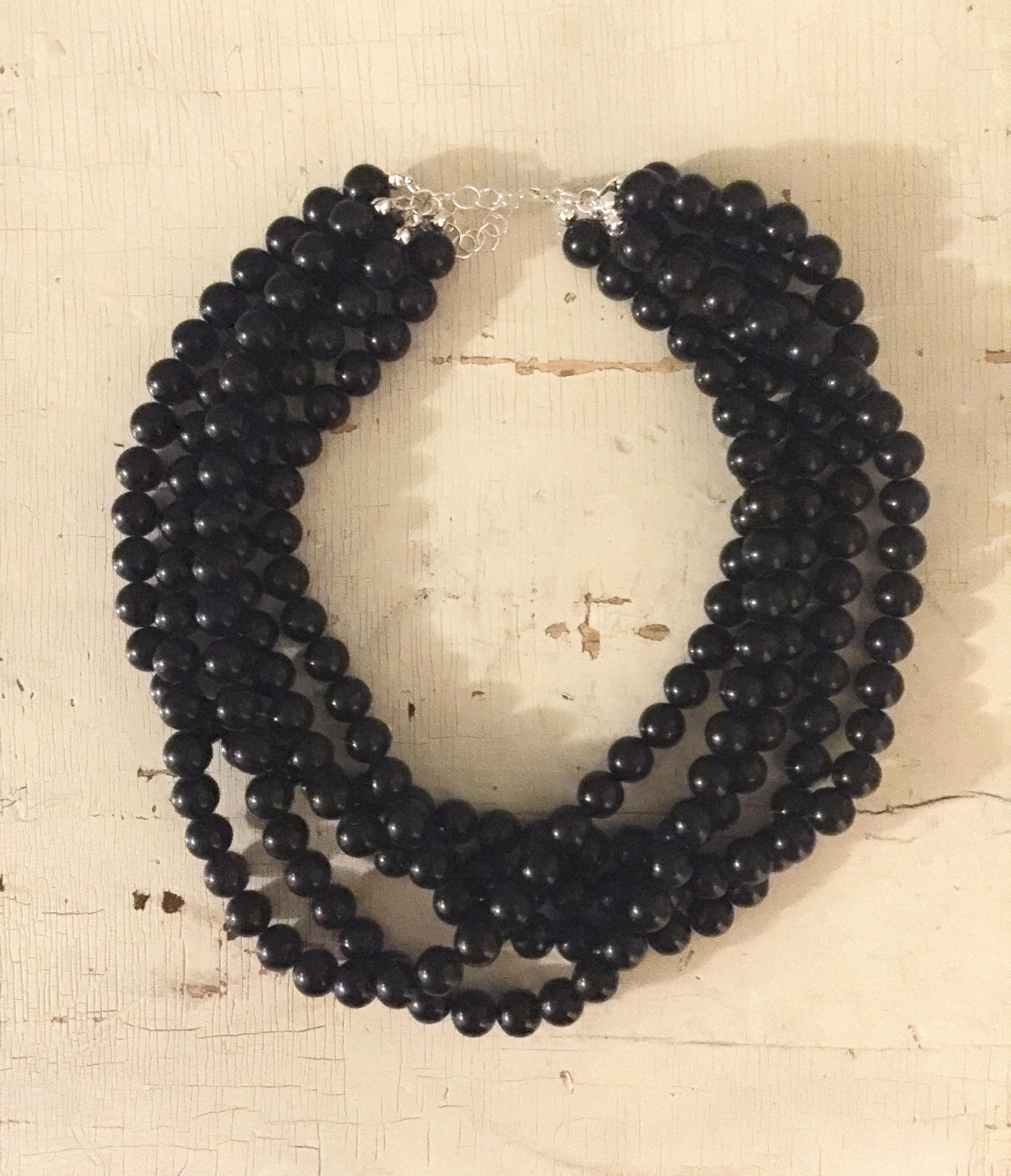 black statement necklace