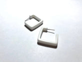 white square earrings