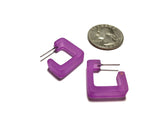 small square hoops violet