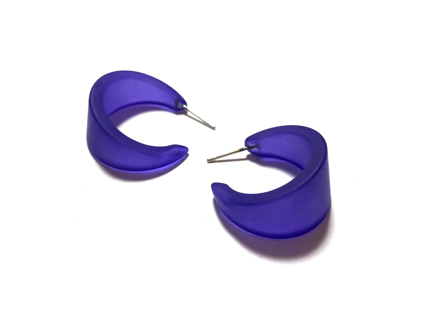 cobalt blue hoop earrings