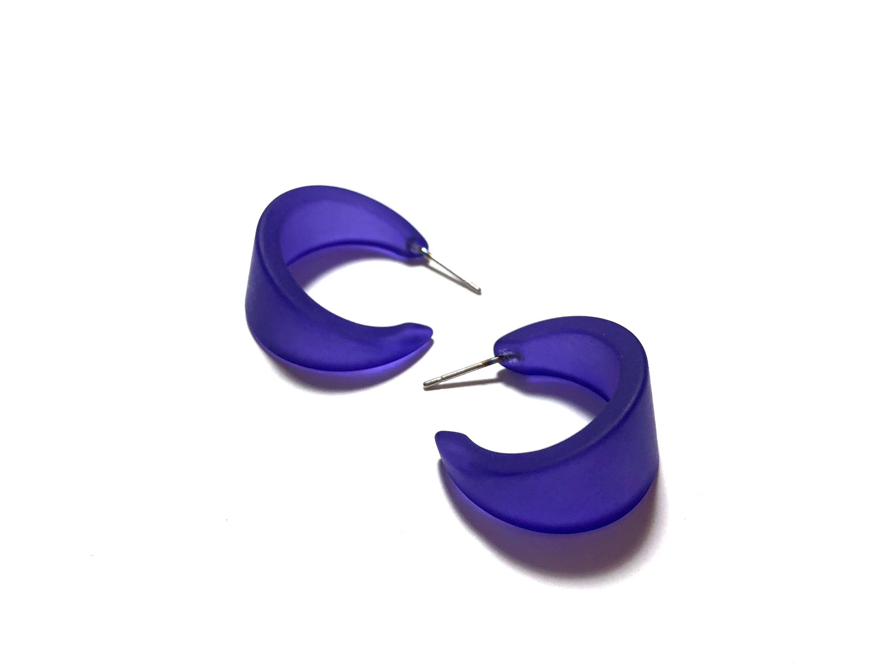 cobalt hoop earrings