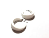 white hoop earrings lucite