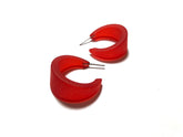 small red marilyn hoop earrings
