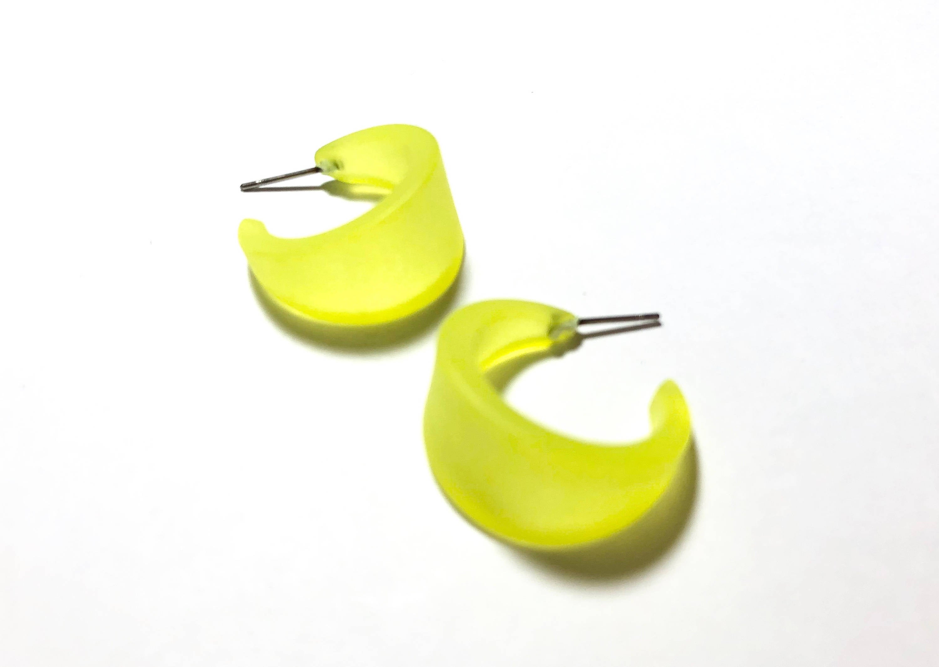 small yellow moonglow hoops