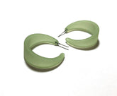 pastel green big earrings
