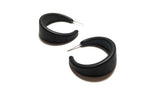 black earrings lucite hoops