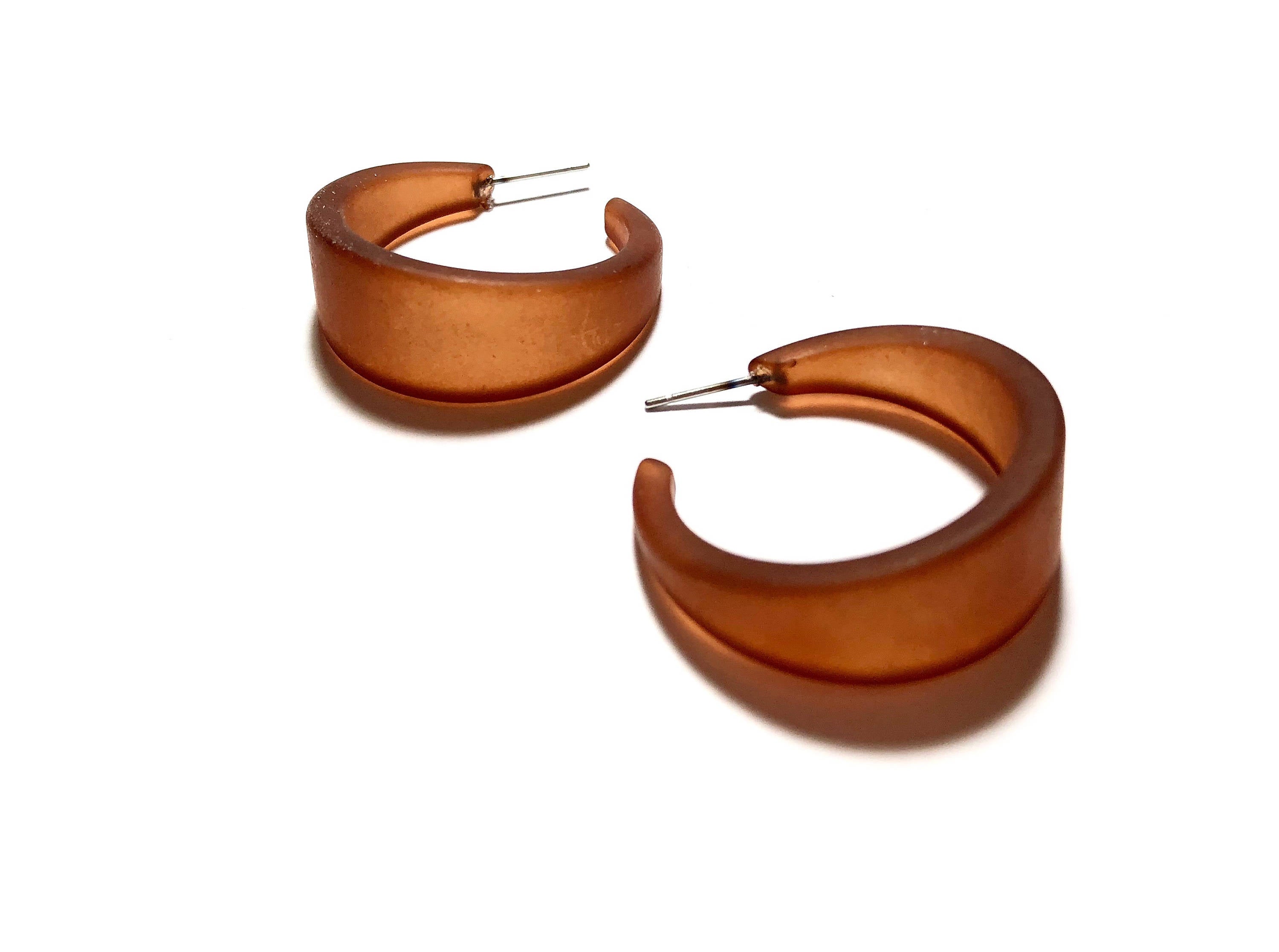frosted brown earrings
