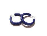 small matte navy hoops