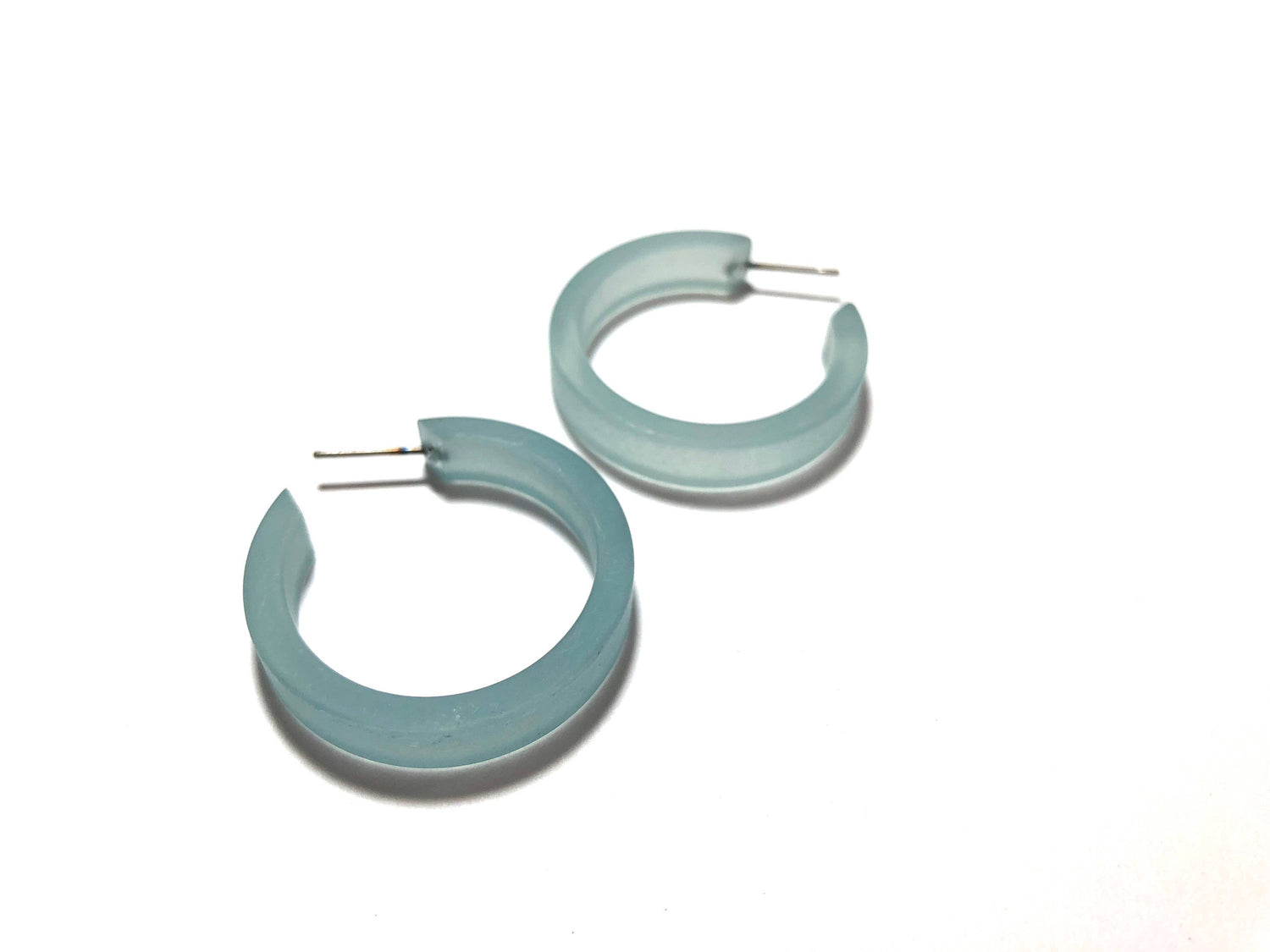 teal small classic hoops