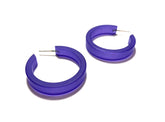 beach blue hoop earrings