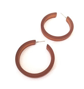 frosted classic hoop earrings