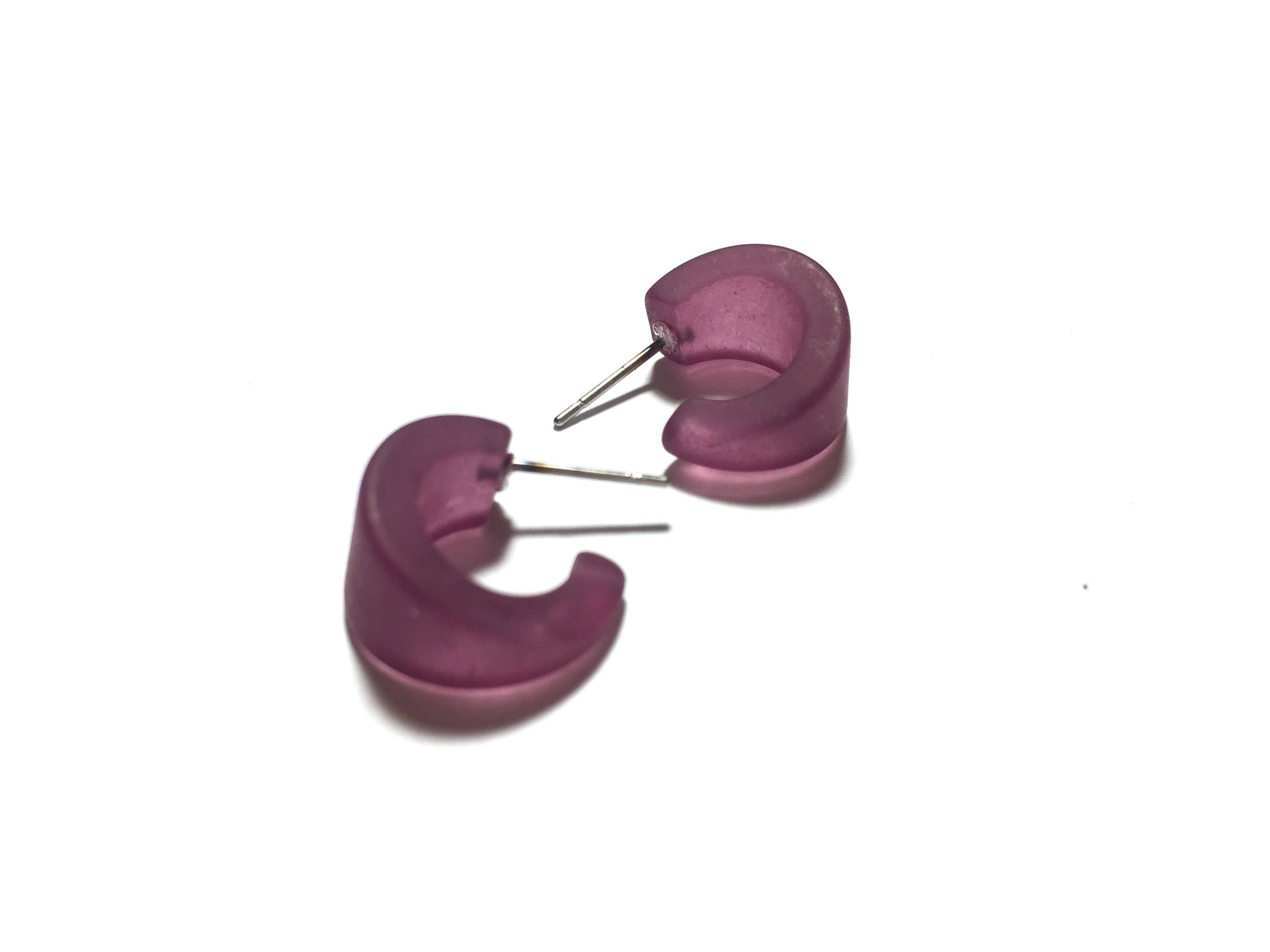 junky purple earrings