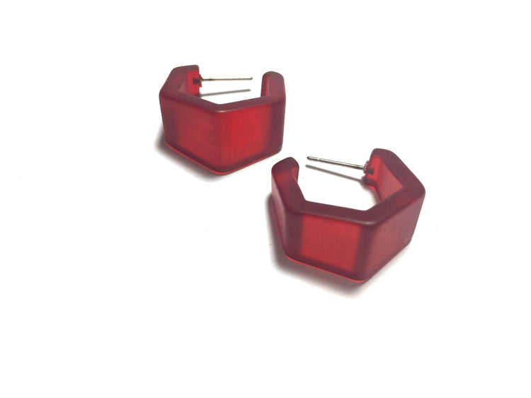 garnet red earrings
