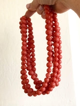 dark coral statement necklace