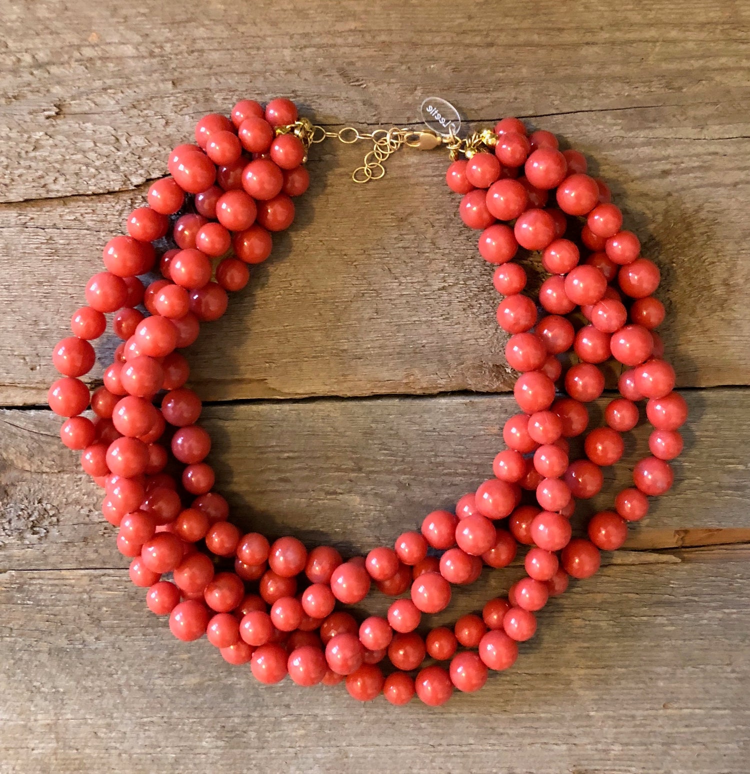 lucite beaded necklace