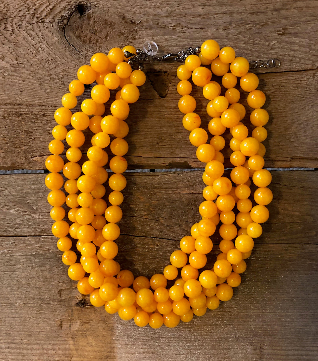 amber lucite necklace