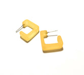 yellow square hoops