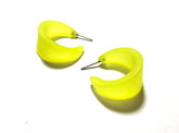 yellow moonglow hoop earrings