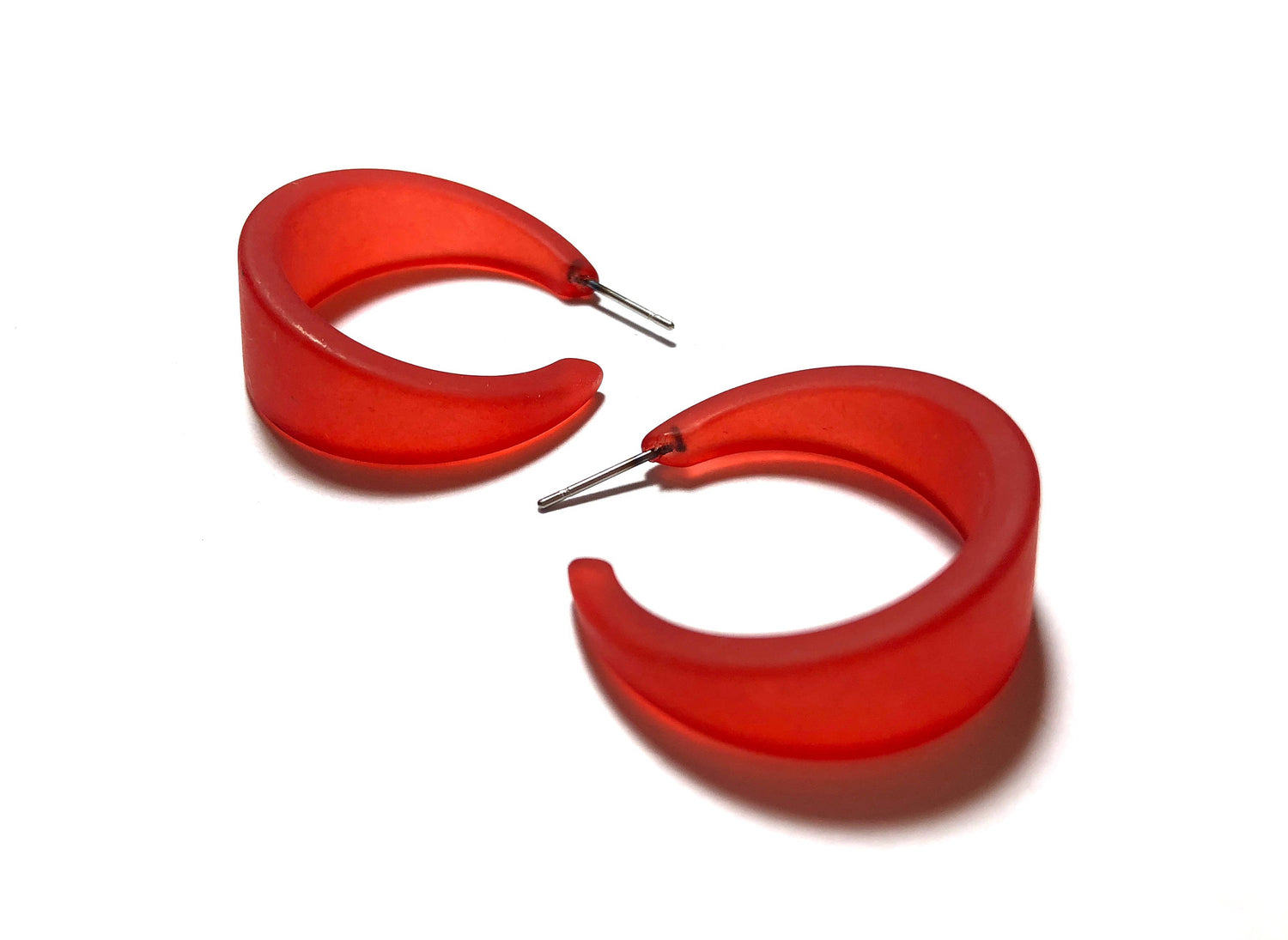 large red hoop earrings