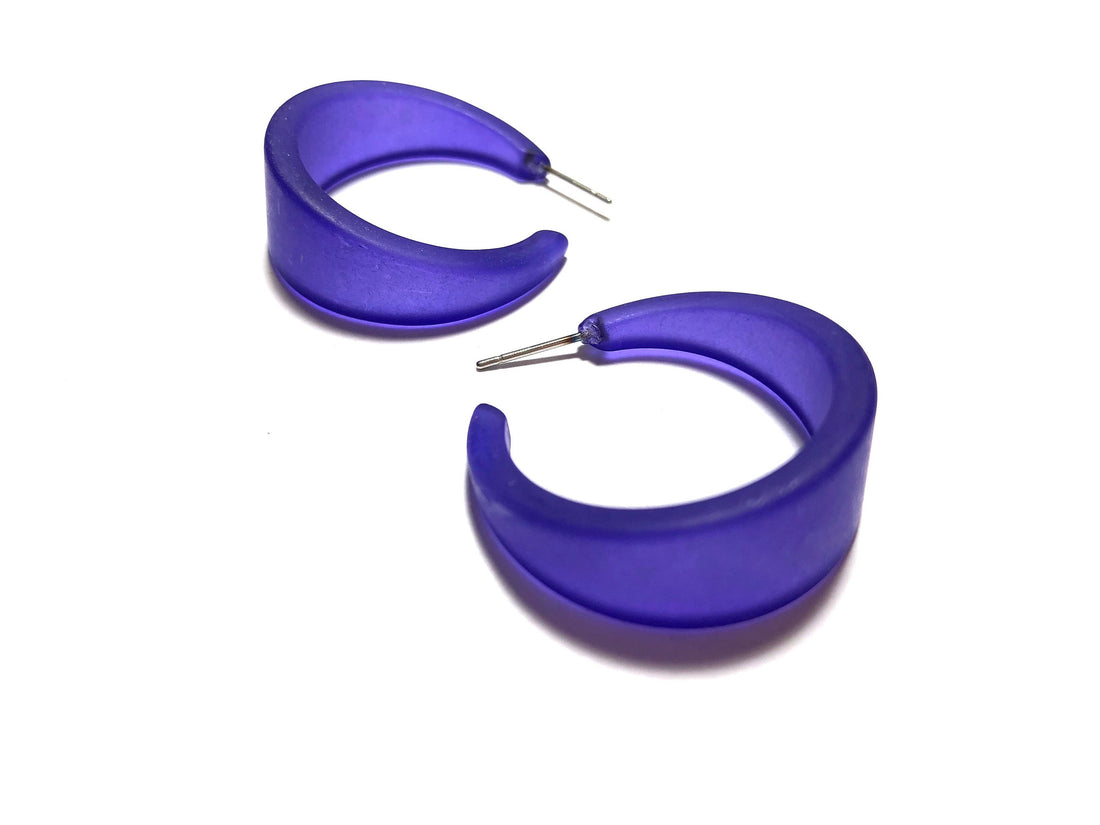 cobalt frosted marilyn hoops