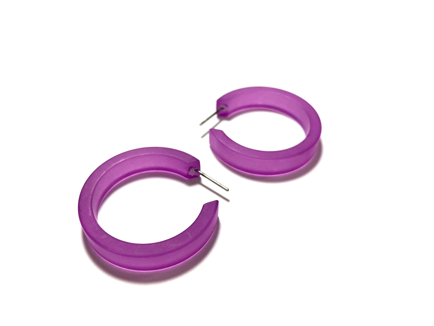 purple small classic hoops