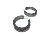 dark gray hoop earrings