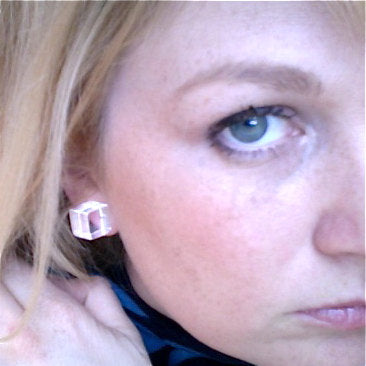 square cube earrings
