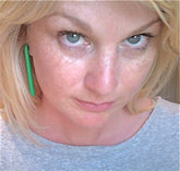 big green stick earrings