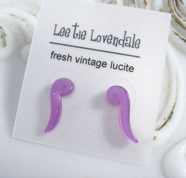 tiny lavender moonglow studs