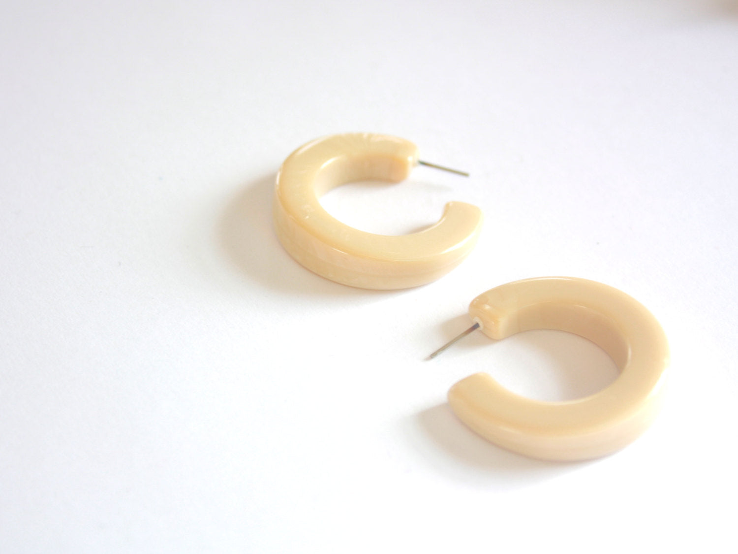 off white hoop earrings