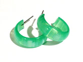 green translucent hoops
