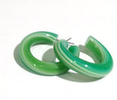 hoop earrings green