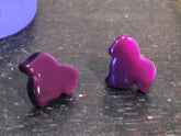 purple leaves earrings