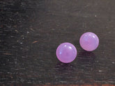 lavender disc stud earrings