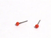 tiny coral stud earrings